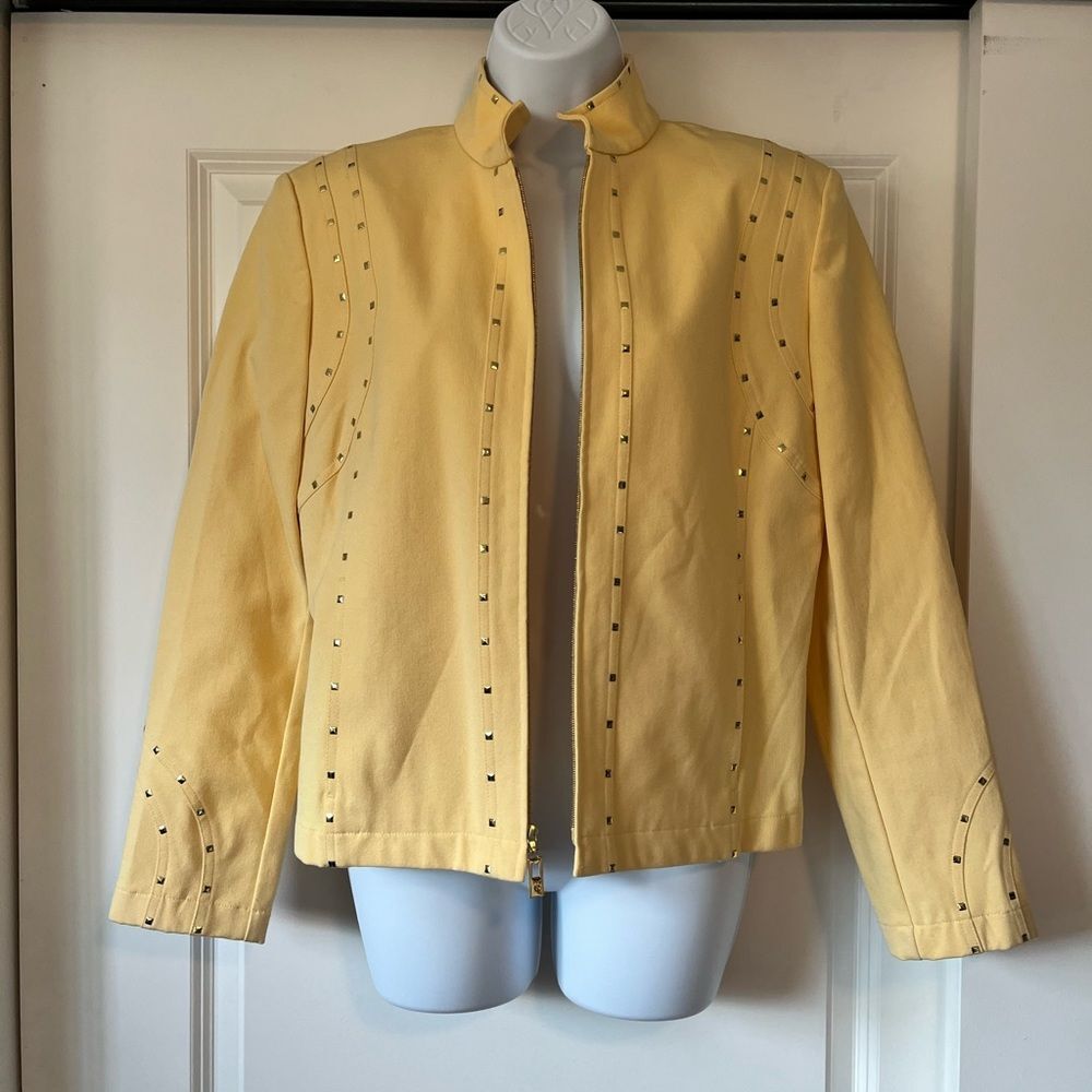 St. John Yellow Studded Jacket